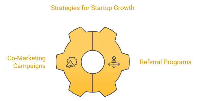 Different strategies used for startup growth
Co-marketing Campaigns
Referral Programs
